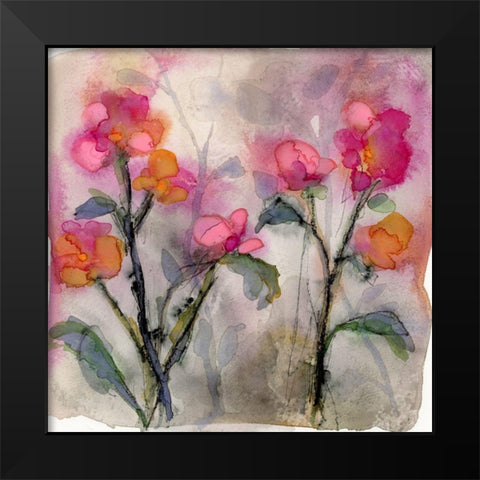 Dream of Flowers IV Black Modern Wood Framed Art Print by Quin, Marabeth