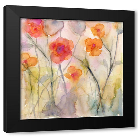 Dream of Flowers V Black Modern Wood Framed Art Print with Double Matting by Quin, Marabeth