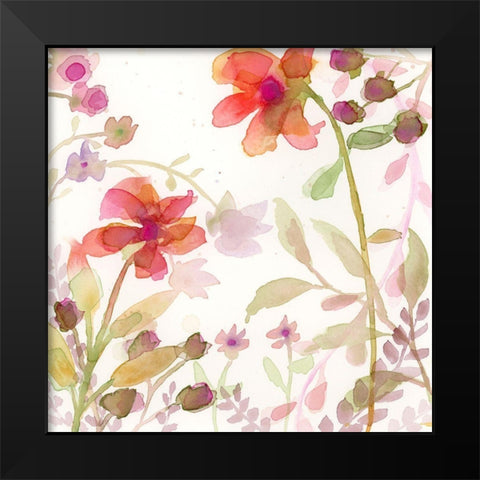 The Favorite Flowers II Black Modern Wood Framed Art Print by Quin, Marabeth