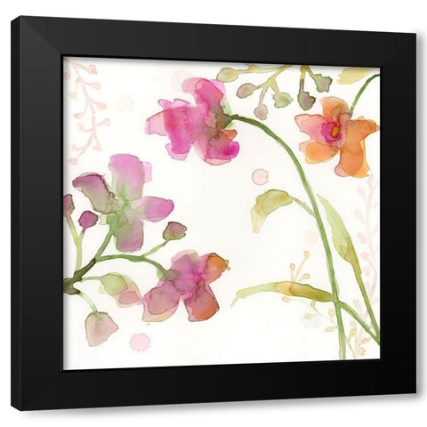 The Favorite Flowers IV Black Modern Wood Framed Art Print with Double Matting by Quin, Marabeth