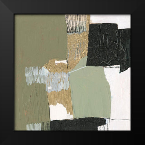 Custom Olive Black And Gold II Black Modern Wood Framed Art Print by Goldberger, Jennifer