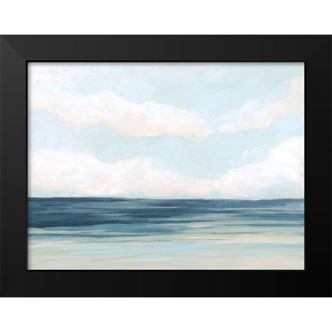 Shoreline Sky I Black Modern Wood Framed Art Print by Vess, June Erica