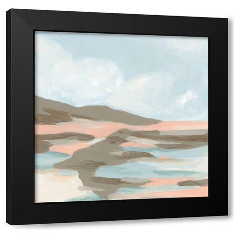 Soft Shoals II Black Modern Wood Framed Art Print with Double Matting by Vess, June Erica