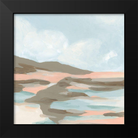 Soft Shoals II Black Modern Wood Framed Art Print by Vess, June Erica