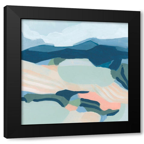 Sorbet Fields I Black Modern Wood Framed Art Print by Vess, June Erica