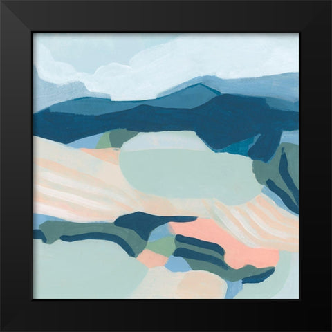 Sorbet Fields I Black Modern Wood Framed Art Print by Vess, June Erica