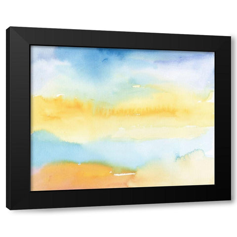 Watercolor Sky II Black Modern Wood Framed Art Print with Double Matting by Longley, Alicia