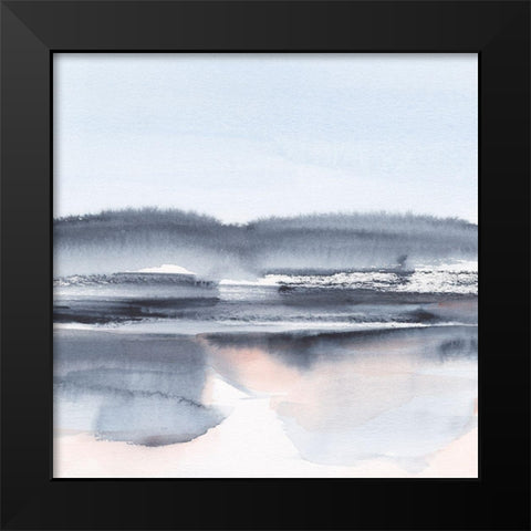 Blush Reflections I Black Modern Wood Framed Art Print by Harper, Ethan