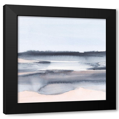Blush Reflections III Black Modern Wood Framed Art Print with Double Matting by Harper, Ethan
