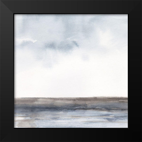 Blue-Grey Seas II Black Modern Wood Framed Art Print by Harper, Ethan