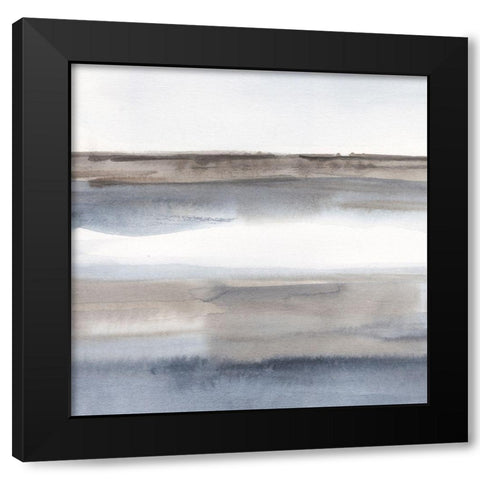 Blue-Grey Seas III Black Modern Wood Framed Art Print by Harper, Ethan