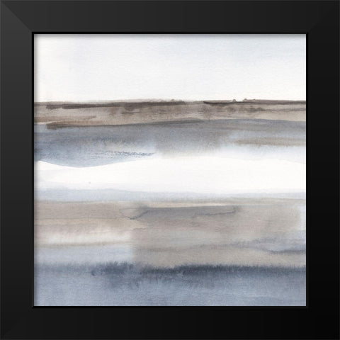 Blue-Grey Seas III Black Modern Wood Framed Art Print by Harper, Ethan