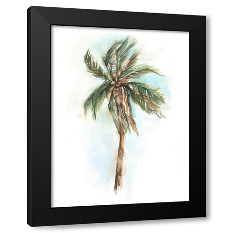 Watercolor Palm Study I Black Modern Wood Framed Art Print with Double Matting by Harper, Ethan