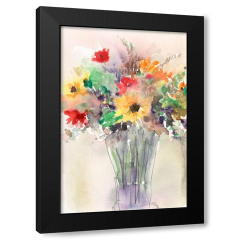 Fancy that Bouquet I Black Modern Wood Framed Art Print with Double Matting by Dixon, Samuel