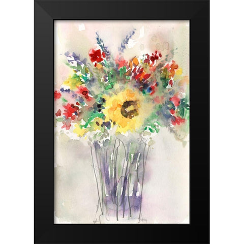 Fancy that Bouquet II Black Modern Wood Framed Art Print by Dixon, Samuel
