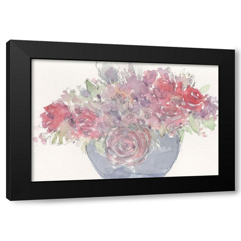 Floral Dreamy II Black Modern Wood Framed Art Print by Dixon, Samuel