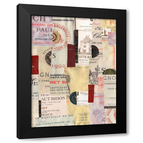 Wine Memento Mori I Black Modern Wood Framed Art Print with Double Matting by Dixon, Samuel