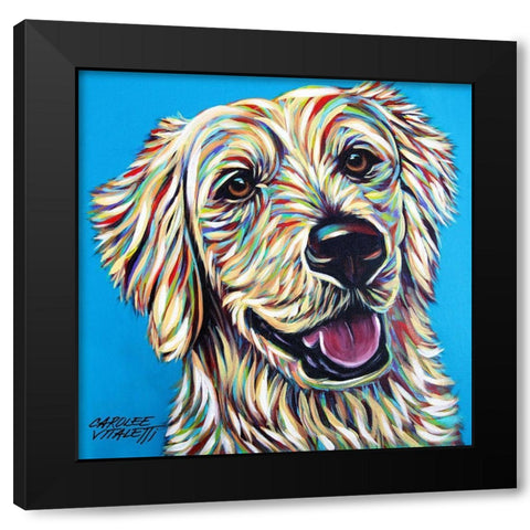 Furry Dog Friend I Black Modern Wood Framed Art Print with Double Matting by Vitaletti, Carolee