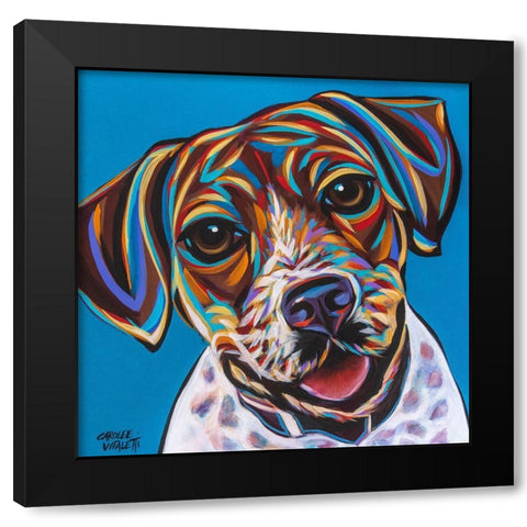 Dog Besties I Black Modern Wood Framed Art Print by Vitaletti, Carolee