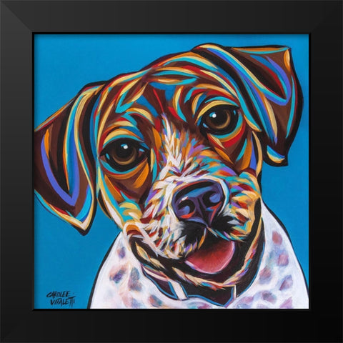 Dog Besties I Black Modern Wood Framed Art Print by Vitaletti, Carolee