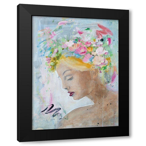 Femme Fleur II Black Modern Wood Framed Art Print by Iafrate, Sandra