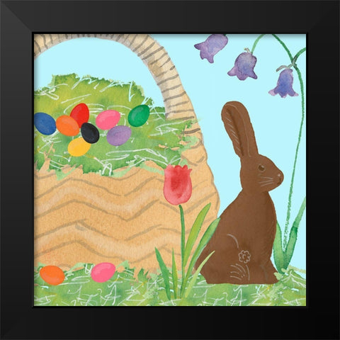 Easter Basket Time II Black Modern Wood Framed Art Print by Longley, Alicia