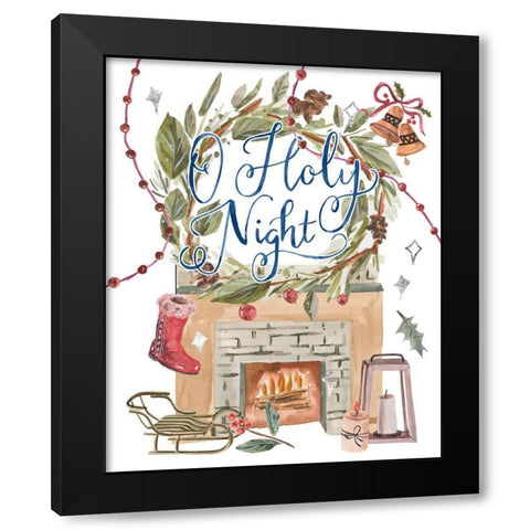 O Holy Night II Black Modern Wood Framed Art Print by Wang, Melissa