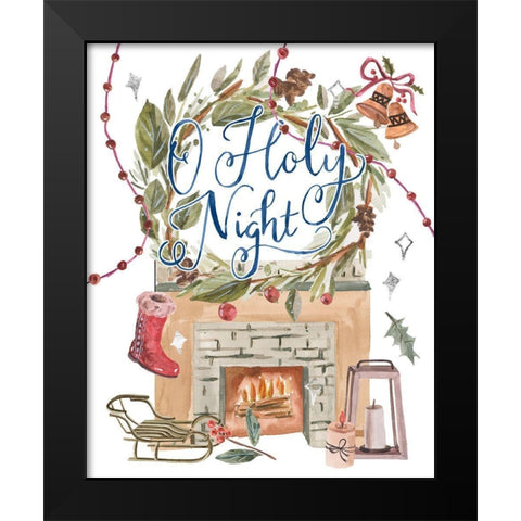 O Holy Night II Black Modern Wood Framed Art Print by Wang, Melissa