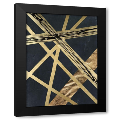 Scaffolds I in Gold Black Modern Wood Framed Art Print with Double Matting by Lam, Vanna