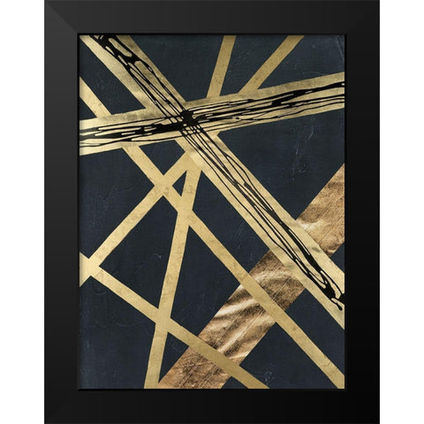Scaffolds I in Gold Black Modern Wood Framed Art Print by Lam, Vanna