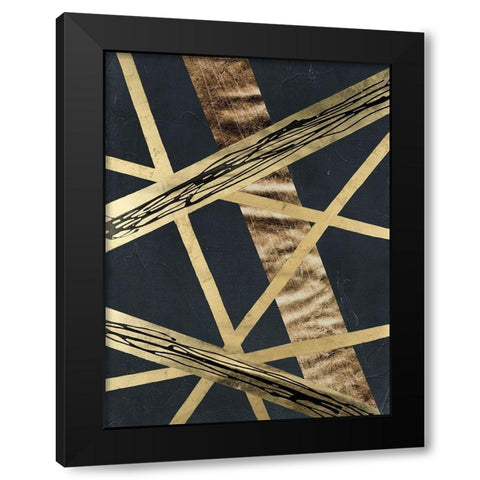 Scaffolds II in Gold Black Modern Wood Framed Art Print with Double Matting by Lam, Vanna