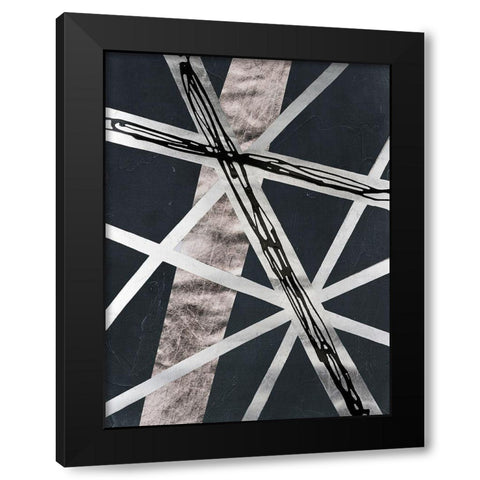 Scaffolds I in Silver Black Modern Wood Framed Art Print with Double Matting by Lam, Vanna