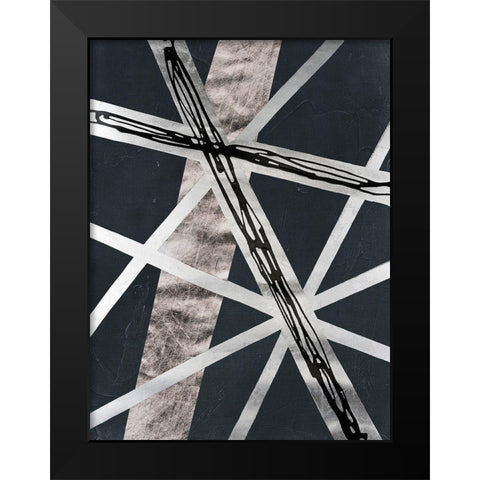 Scaffolds I in Silver Black Modern Wood Framed Art Print by Lam, Vanna