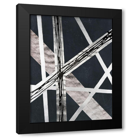 Scaffolds II in Silver Black Modern Wood Framed Art Print by Lam, Vanna