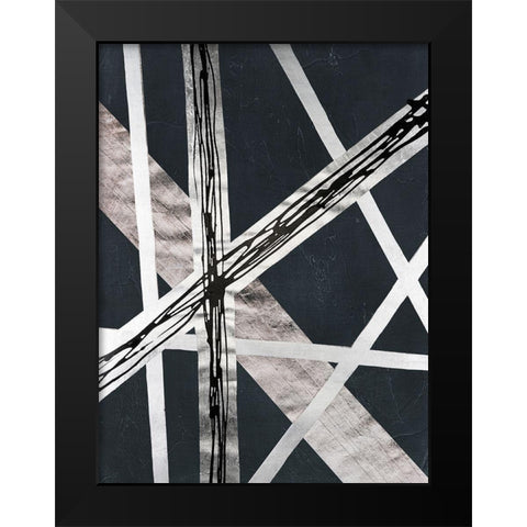 Scaffolds II in Silver Black Modern Wood Framed Art Print by Lam, Vanna