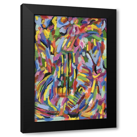 Scram II Black Modern Wood Framed Art Print by Galapon, Nikki