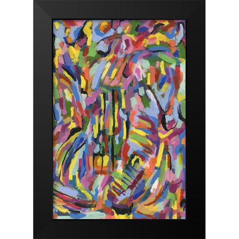 Scram II Black Modern Wood Framed Art Print by Galapon, Nikki