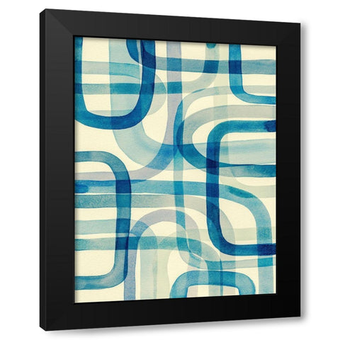 Overlapping III Black Modern Wood Framed Art Print by Galapon, Nikki