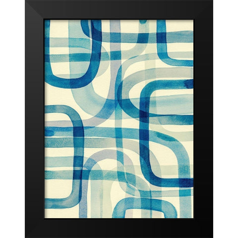 Overlapping III Black Modern Wood Framed Art Print by Galapon, Nikki
