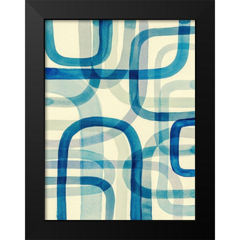 Overlapping IV Black Modern Wood Framed Art Print by Galapon, Nikki