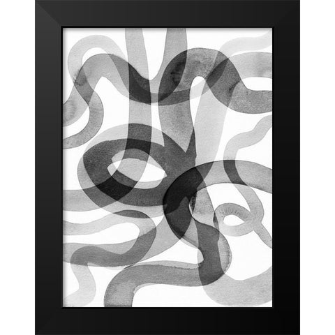 Meander III Black Modern Wood Framed Art Print by Galapon, Nikki