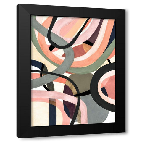 Pastel Tangle I Black Modern Wood Framed Art Print by Galapon, Nikki