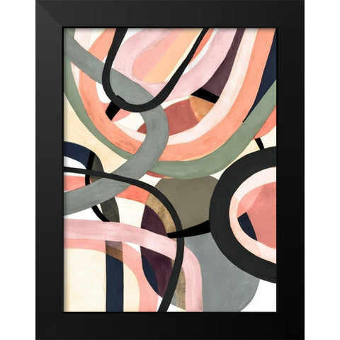 Pastel Tangle I Black Modern Wood Framed Art Print by Galapon, Nikki