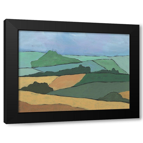 Blocked Topography I Black Modern Wood Framed Art Print with Double Matting by Moore, Regina