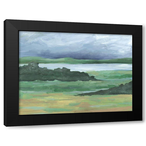 Striated Terrain I Black Modern Wood Framed Art Print by Moore, Regina