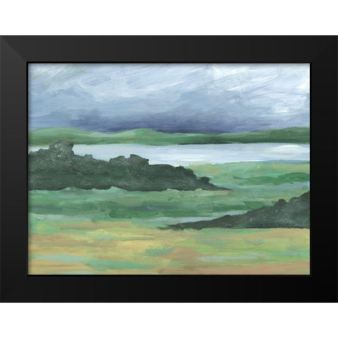 Striated Terrain I Black Modern Wood Framed Art Print by Moore, Regina