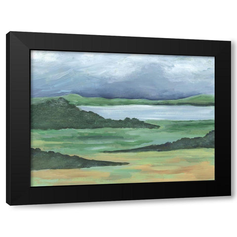 Striated Terrain II Black Modern Wood Framed Art Print by Moore, Regina