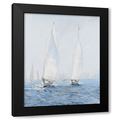 Sailing Upwind II Black Modern Wood Framed Art Print with Double Matting by OToole, Tim