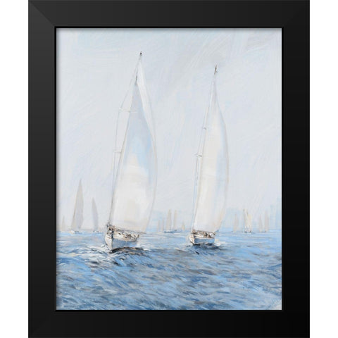 Sailing Upwind II Black Modern Wood Framed Art Print by OToole, Tim