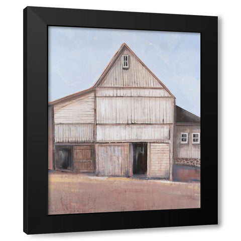 Barn Textures II Black Modern Wood Framed Art Print with Double Matting by OToole, Tim